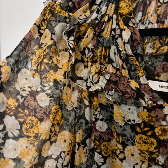 NWT Mango Maxi Dress with Black Slip - Picture 9 of 10